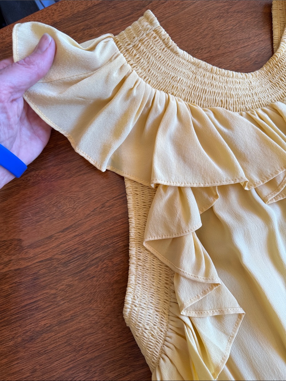 Ulla Johnson Pale Yellow Ruffle Maxi Dress - Picture 4 of 10